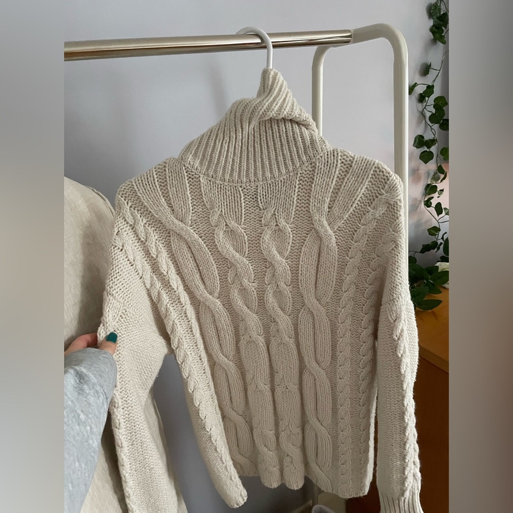 Cable Knit Turtleneck Sweater